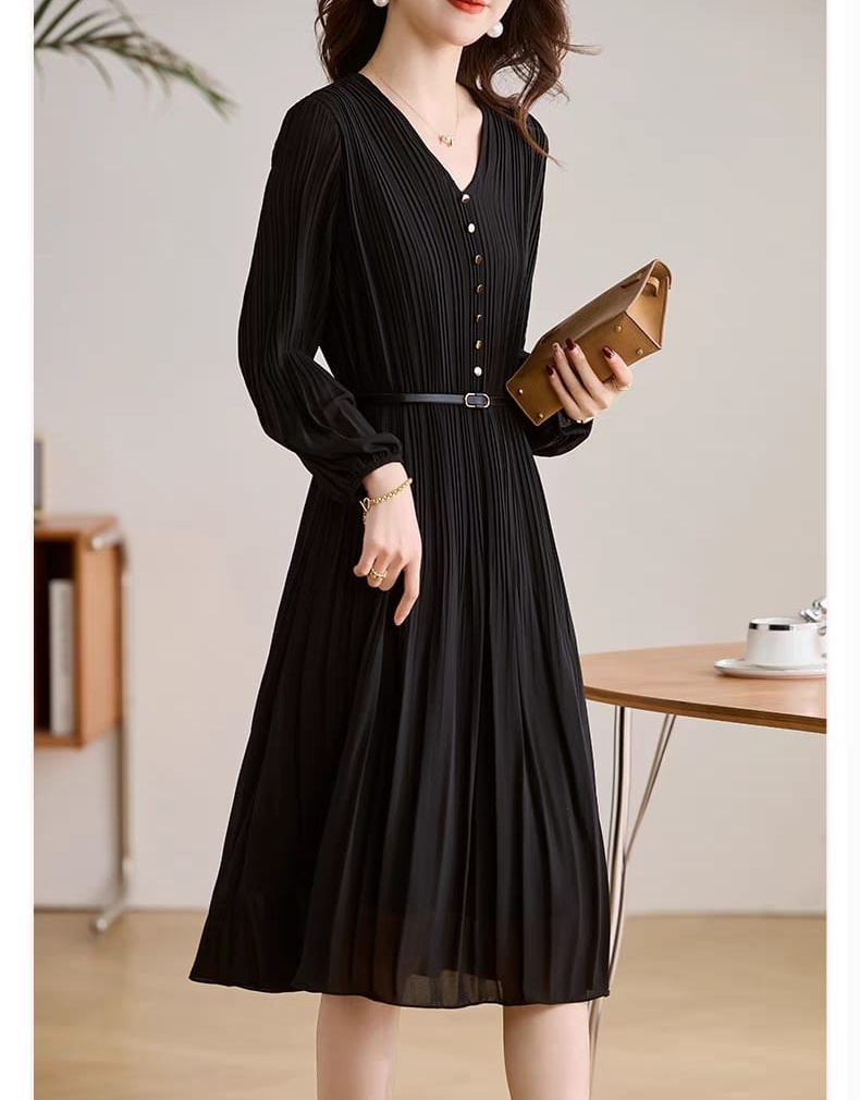 Dress women's 2024 new long sleeve spring and summer