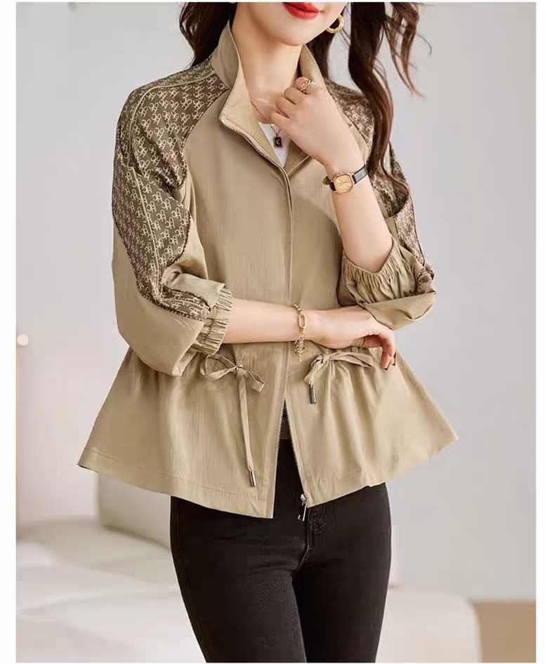 Fashion jacket spring women's 2024 new trend windbreaker