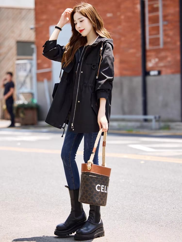 Fashion jacket spring women's 2024 new trend windbreaker