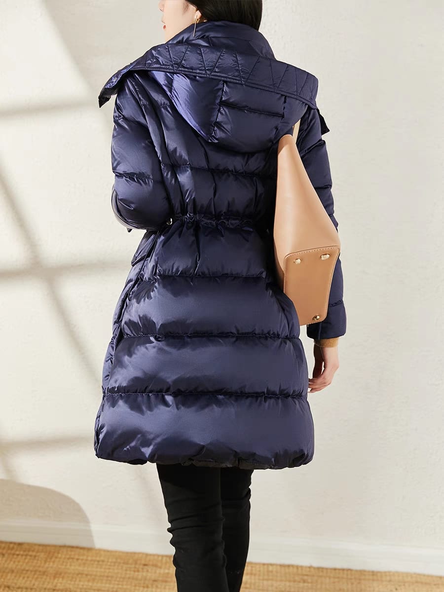 Fashion new down jacket 2024 women's long style
