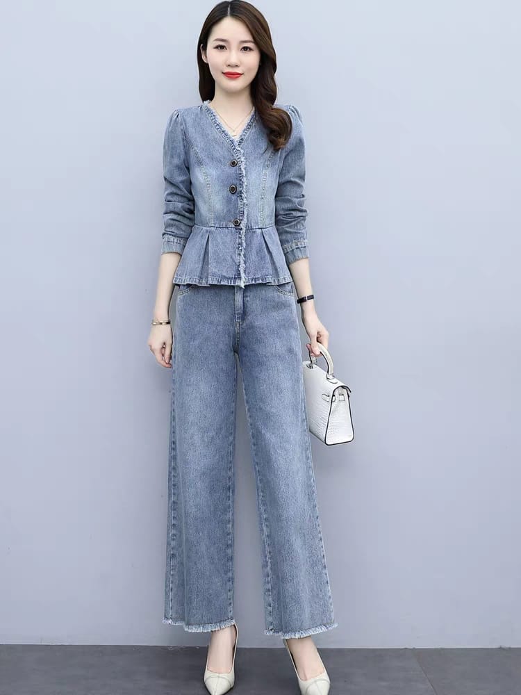 Women's 2024 new business suit denim